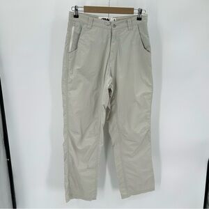 Mountain Khakis Pants Mens 30x30 Nylon Blend Beige Outdoors  Zip Pockets STAINS